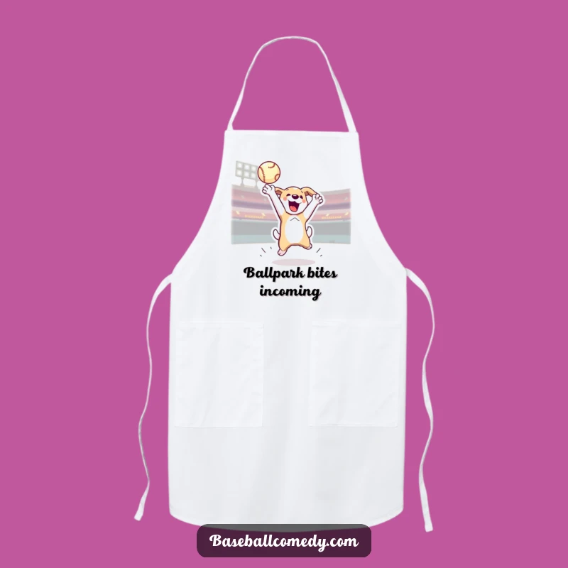 Funny Dog Baseball Apron - Kitchen Action, Perfect Chef Gift