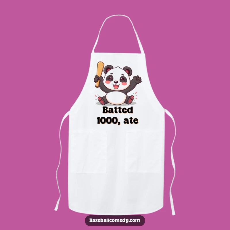 Funny Panda Baseball Apron - Kitchen Humor, Perfect Chef Gift