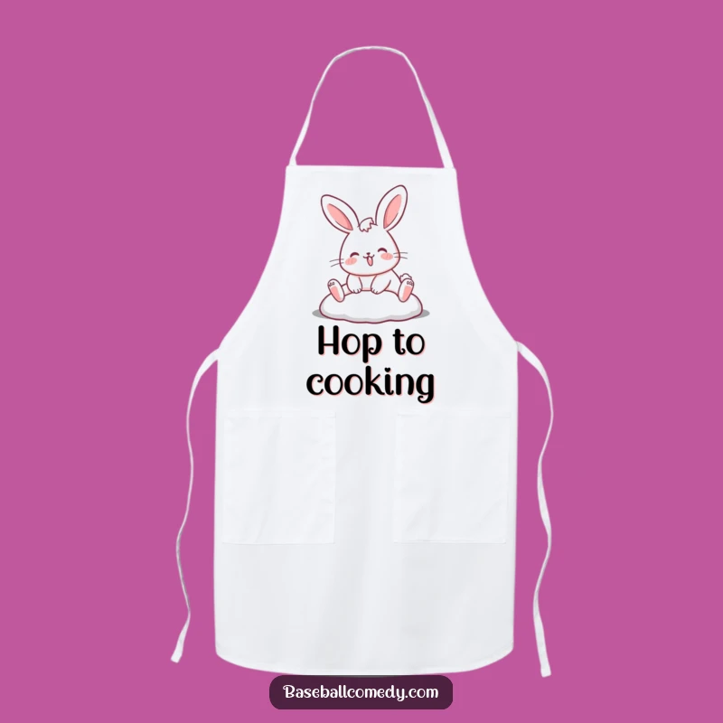 Funny Rabbit Sliding Apron: Kitchen Humor for Chefs and a Comical Cooking Gift