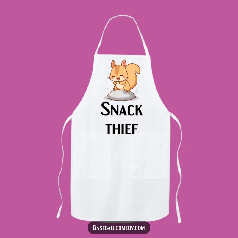 Funny Squirrel Base Stealer Apron: Cook Up Speed, Hilarious Funny Gift