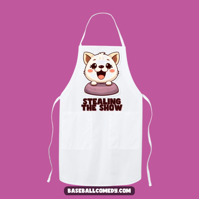 Funny Cute Animal Apron: Cook Up Excitement with This Base Stealing Design