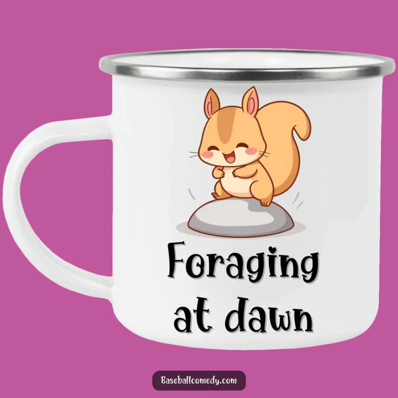 Funny Squirrel Base Stealer Camping Mug: Adventure Fuel, Hilarious Funny Gift