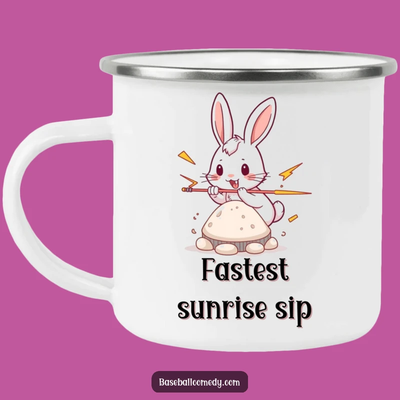 Funny Rabbit Camping Mug - Stealing Base Mug, Outdoor Speed Gift