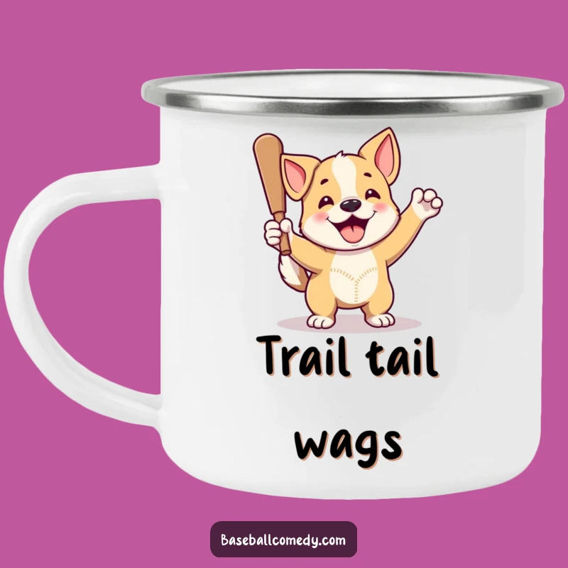 Funny Dog Home Run Camping Mug: Baseball Adventure for Proud Pup Fans