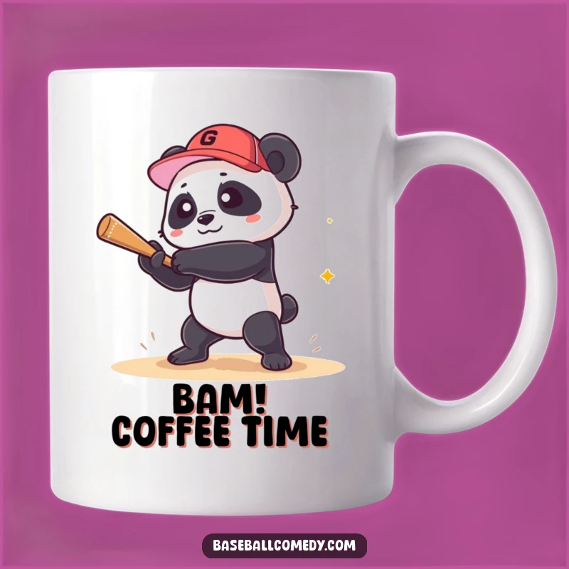 Funny Panda Grand Slam Mug: Hilarious Baseball Gift for Panda Lovers