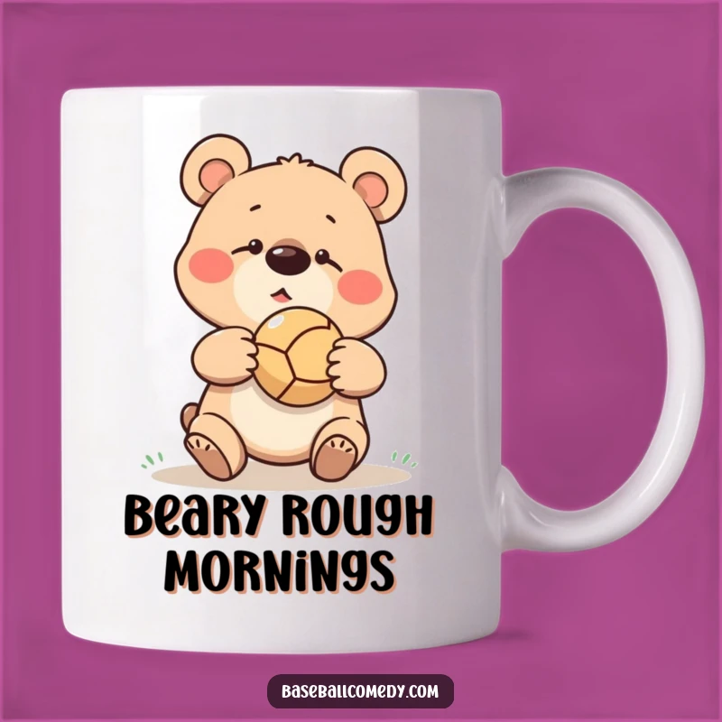 Funny Bear Mishap Mug: Goofy Ball Bounce Gift for Clumsy Fans