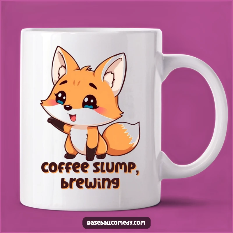Funny Fox Baseball Mug: Striking Out Comically, Hilarious Gift for Dodgers Fans
