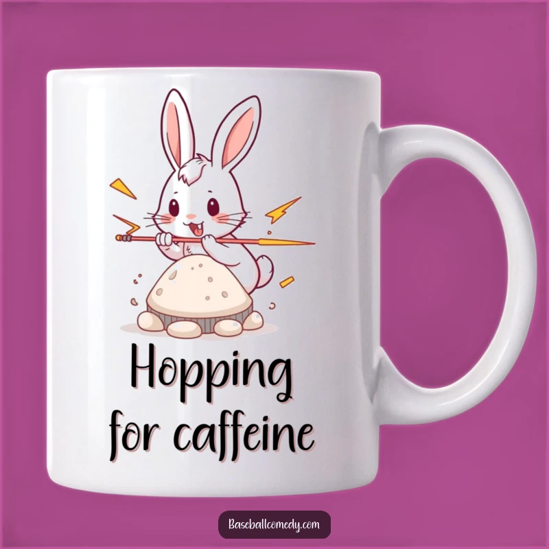 Funny Rabbit Stealing Mug - Playful Base Runner Gift for Fans