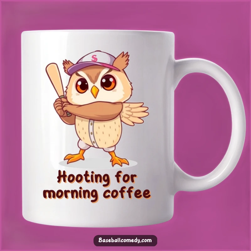 Funny Owl Baseball Hero Mug: Hilarious Gift for Sports Fans and Avian Admirers