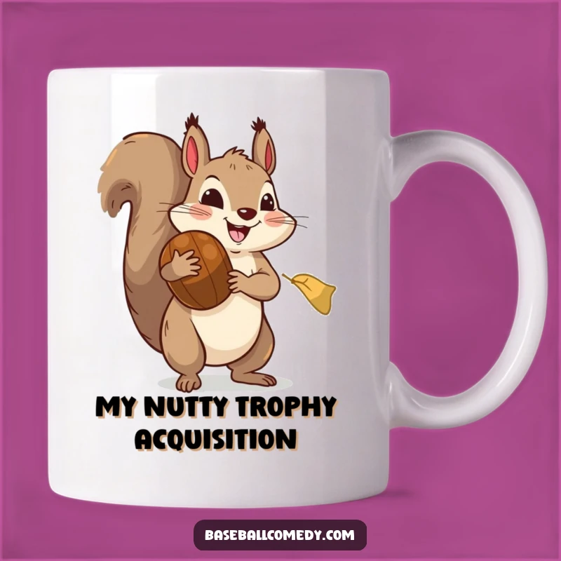 Funny Squirrel Baseball Catcher Mug: Hilarious Gift for Baseball Fans and Squirrel Lovers