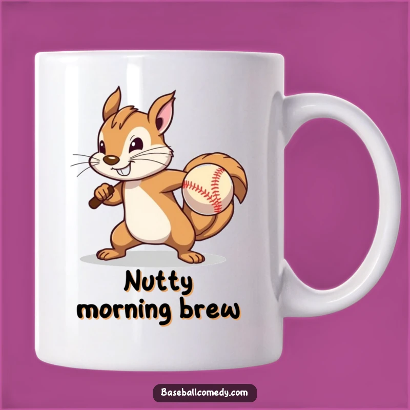 Funny Squirrel Pitcher Mug: Intense Effort with Small Arm - Perfect Gift!