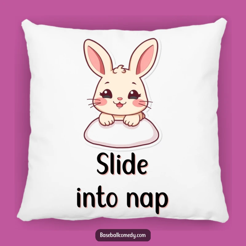 Funny Rabbit Sliding Pillow: Comfy & Playful Sports Decor Gift