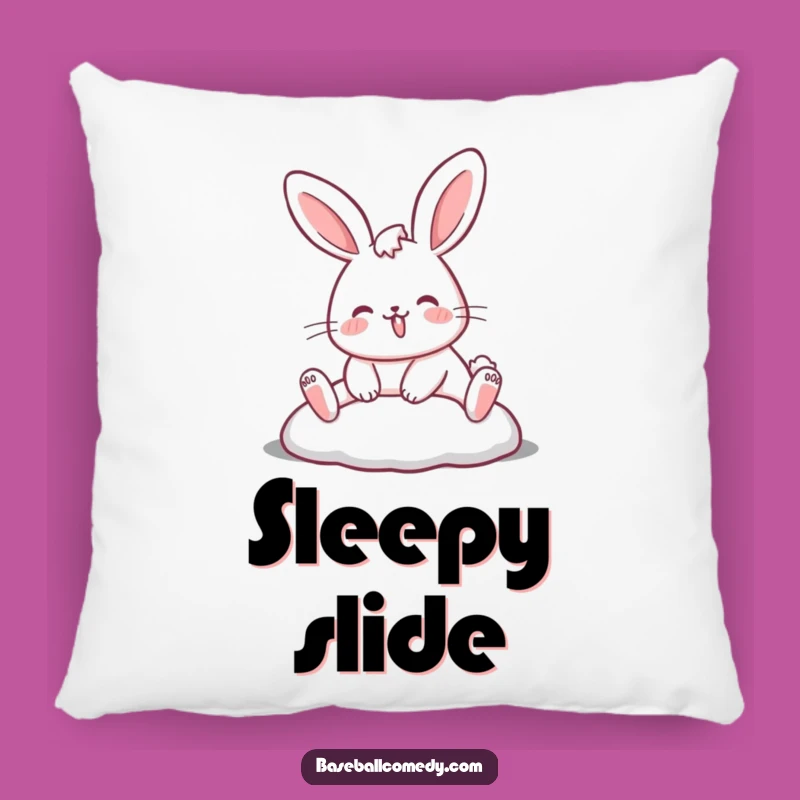 Funny Rabbit Sliding Pillow: Soft Comfort and Hilarious Sports Decor