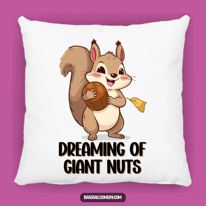 Funny Squirrel Baseball Pillow: Cozy and Comical Accent for Sofas and Beds