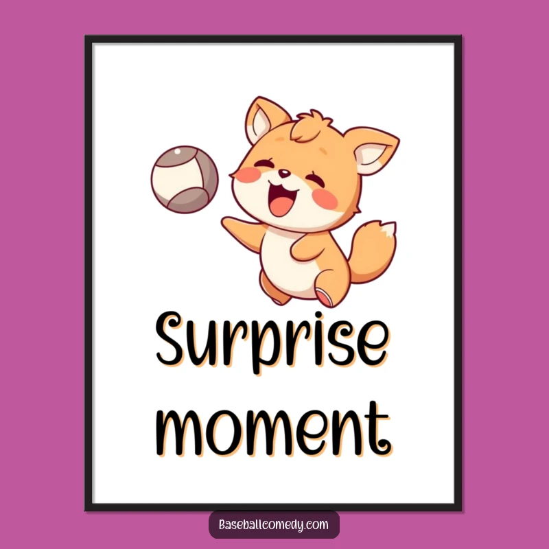 Funny Animal Catch Digital Art - Happy Surprise for Instant Decor