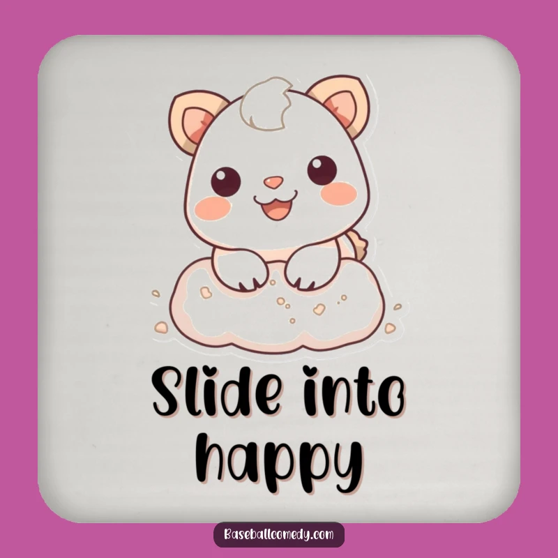 Funny Animal Baseball Slide Coaster - Dusty Protection for Tables