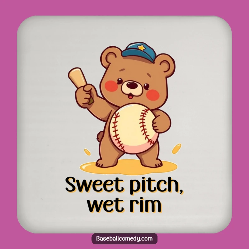 Funny Bear Honey Pitcher Coasters: Hilarious Protection for Tables from Sticky Situations