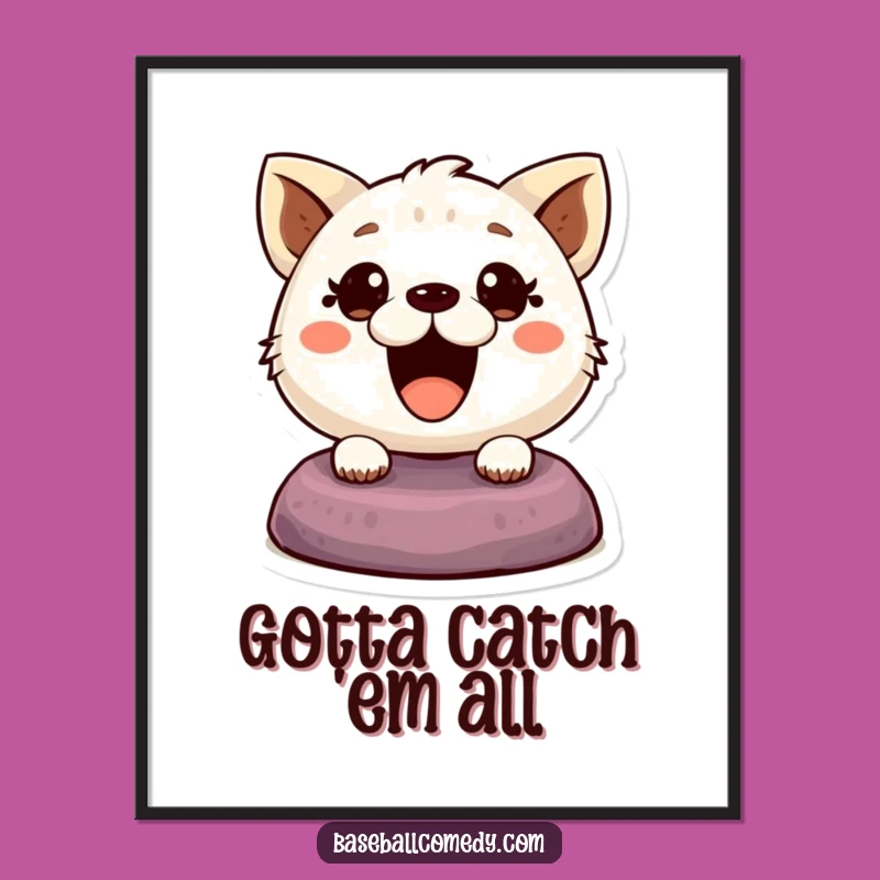 Funny Cute Animal Poster: Decorate with This Exciting Base Stealing Art