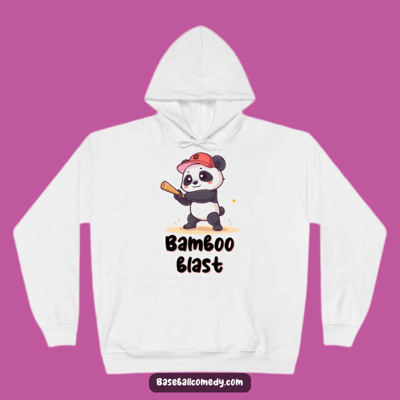 Funny Panda Grand Slam Hoodie: Cozy Humor for Sports Fans and Panda Lovers
