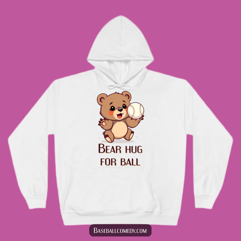 Funny Bear Cub Hoodie - Cozy Catcher Sweatshirt, Determined Fan Gift