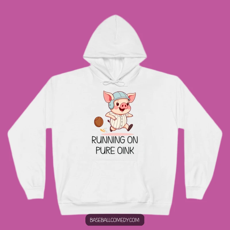 Funny Pig Helmet Hoodie: Cozy & Hilarious Baseball Fanatic Swine Sweatshirt