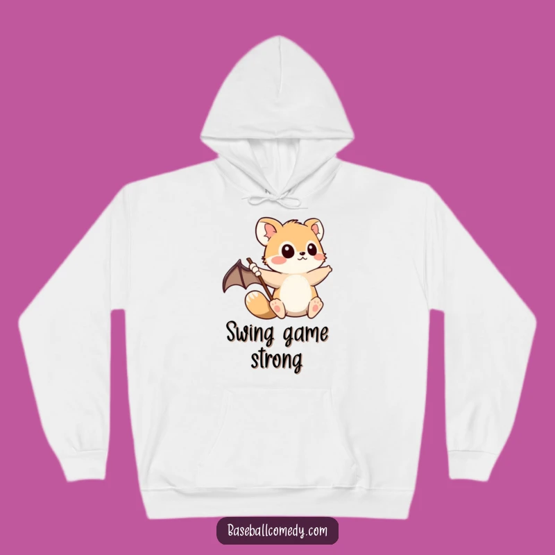 Funny Animal Baseball Hoodie - Stay Cozy with Determined Focus