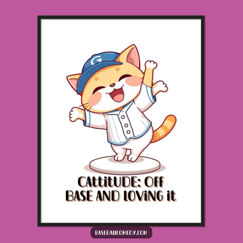 Free Printable Cat Cartwheel Funny Wall Art - Hilarious Downloadable Decor