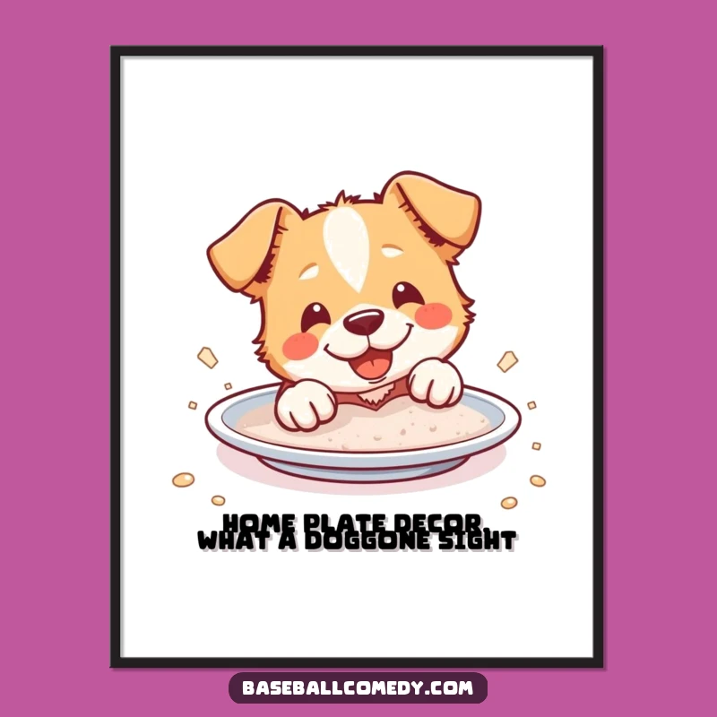 Free Printable Wall Art: Funny Cheerful Dog Sliding Home Humor