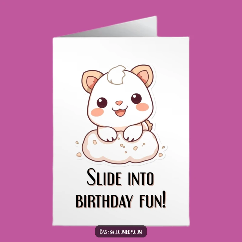 Free Printable Funny Birthday Card: Smilin Animal Cracks a Dust Cloud Gift