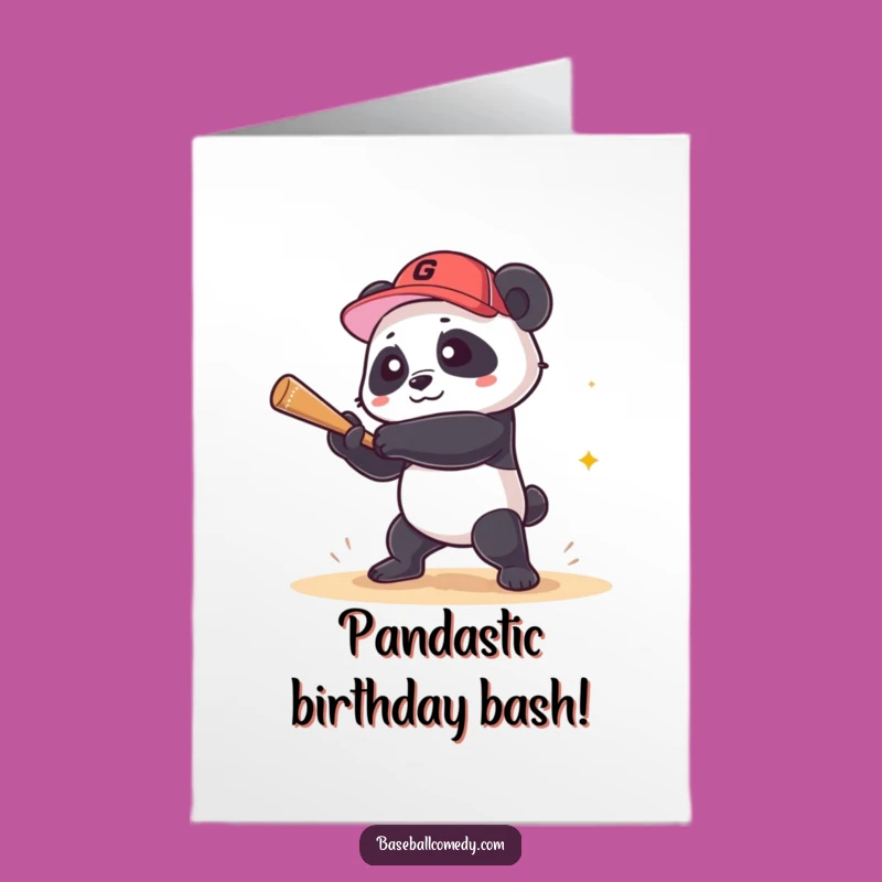 Free Printable Birthday Card: Panda's Grand Slam, Hilarious Gift!