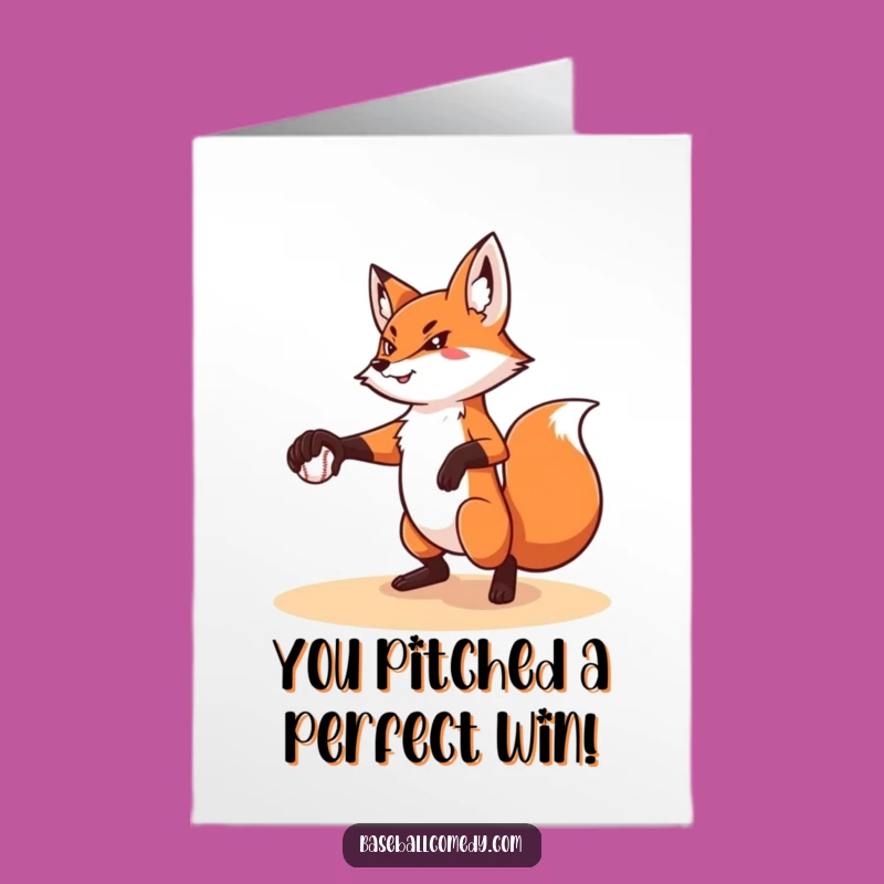 Free Printable Congrats Card: Fox's Perfect Pitch, Easy Downloadable Celebration