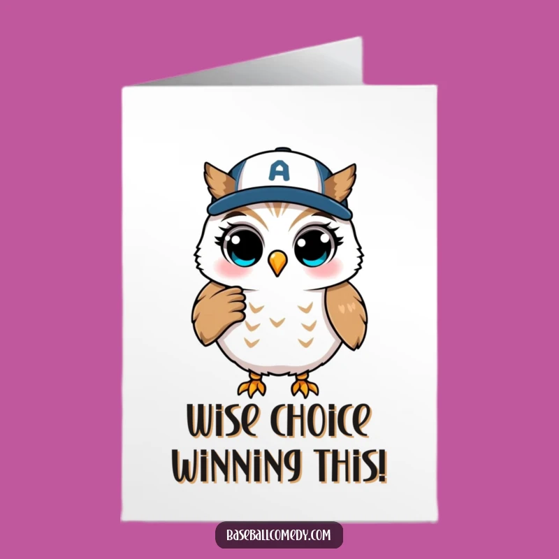 Free Printable Congrats Card: Winking Owl Coach - Humor Downloadable!