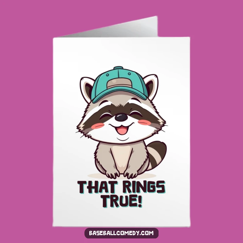 Free Printable Raccoon Baseball Congrats Card - Grinning Downloadable!