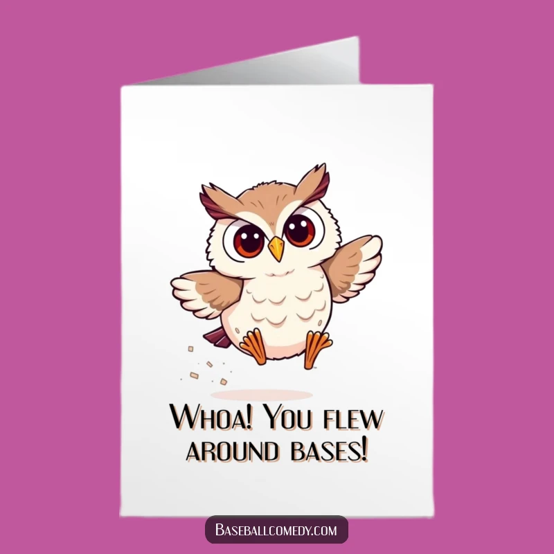 Free Printable Owl Congrats Card: Funny Fast Win Downloadable
