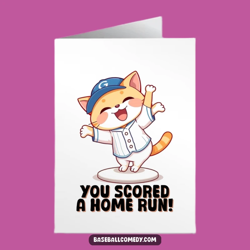 Free Printable Cat Cartwheel Funny Congrats Card - Hilarious Downloadable Gift