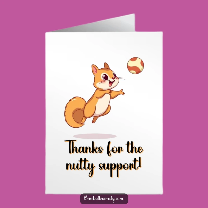 Free Printable Squirrel Thank You Card: Funny Catch Downloadable Appreciation
