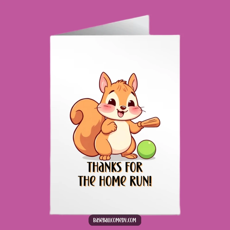 Free Printable Thank You Card: Squirrel's Gratitude Swing - Funny Downloadable Appreciation!
