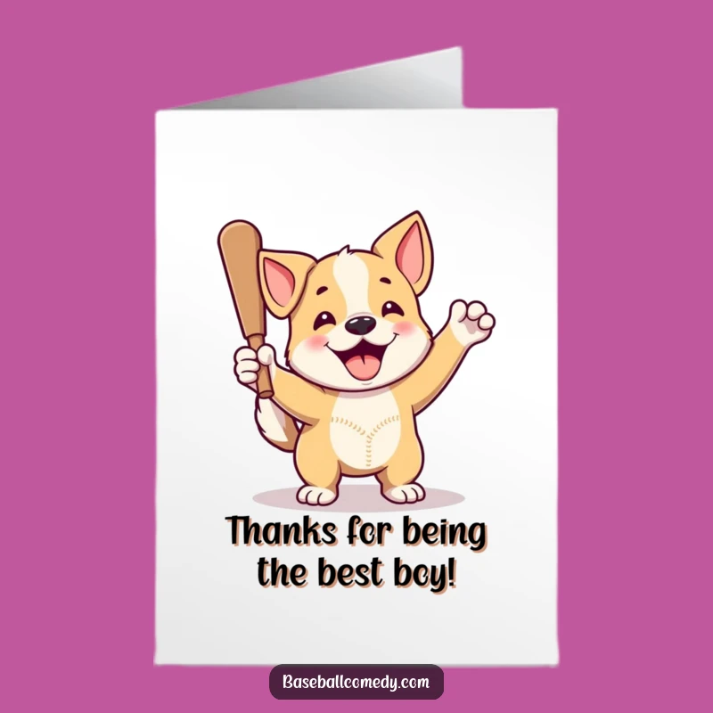 Free Printable Dog Thank You Card: Funny Home Run Appreciation Downloadable