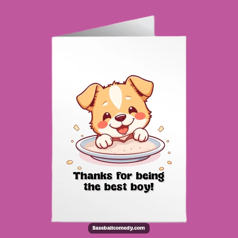 Free Printable Dog Thank You Card: Funny Sliding Home Downloadable