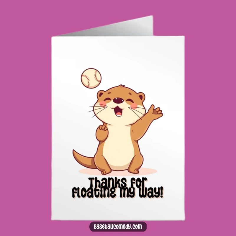 Free Printable Thank You Card: Otter's Grateful Juggle - Funny Downloadable Appreciation!