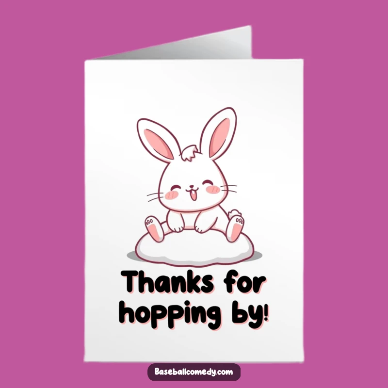 Free Printable Thank You Card: Rabbit Slides, Funny Thanks Downloadable!