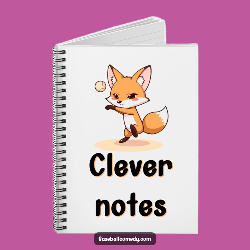Funny Fox Pitching Notebook: Journal with Precision and Hilarious Sports Flair