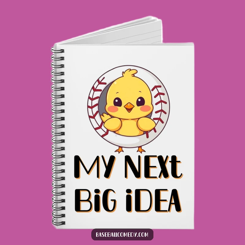 Funny Chick Baseball Notebook - Jot Down Ideas, Adorable Gift Choice