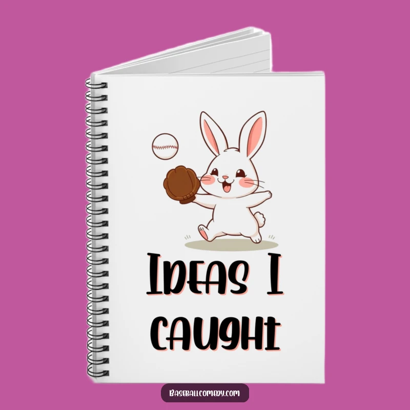 Funny Determined Rabbit Notebook - Plan Your Plays with this Baseball Journal