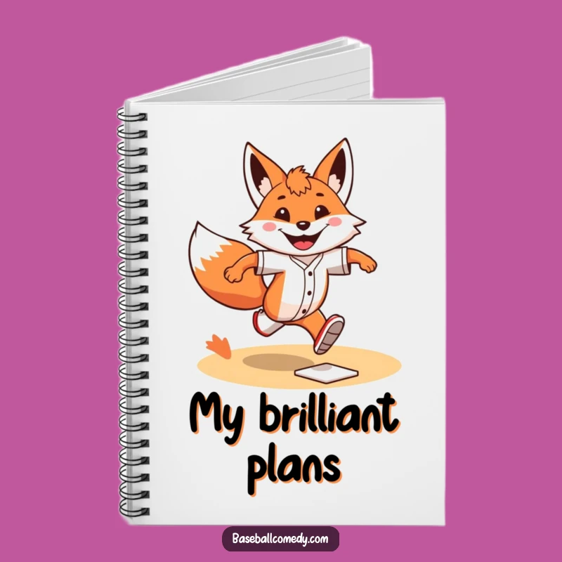 Funny Fox Runner Notebook: Capture Fast Ideas with a Grinning Fox - Perfect Gift!