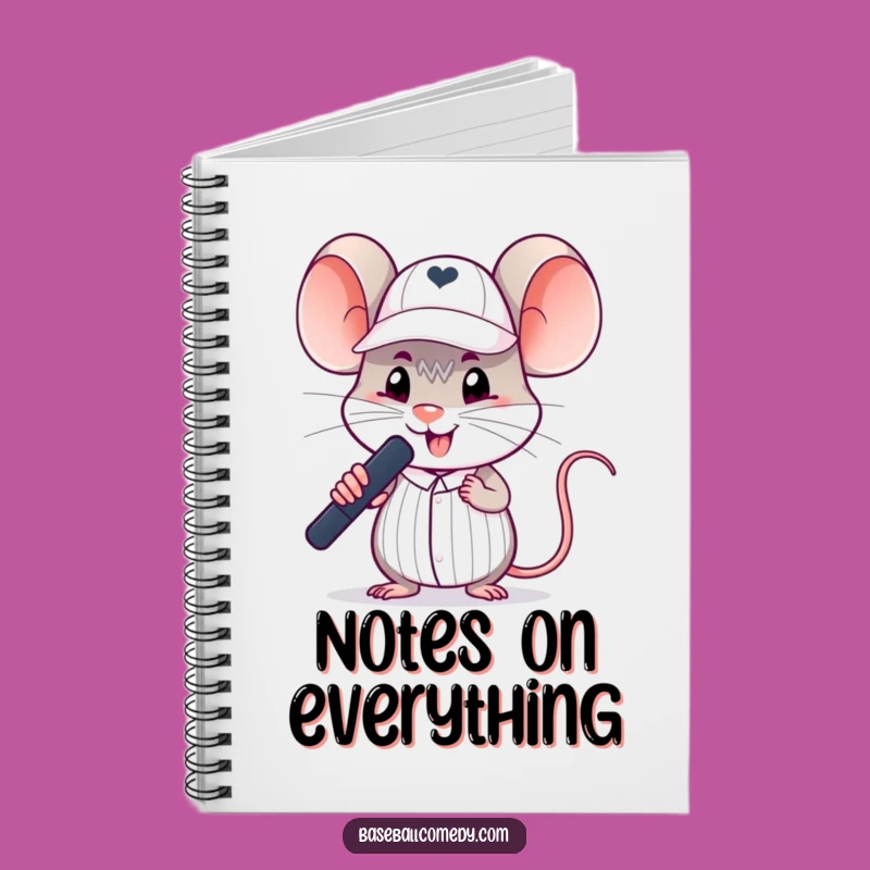 Funny Mouse Umpire Notebook - Jot Down Calls with Baseball Humor