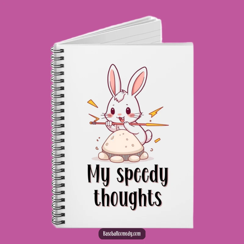 Funny Rabbit Notebook - Stealing Base Journal, Gift for Speed