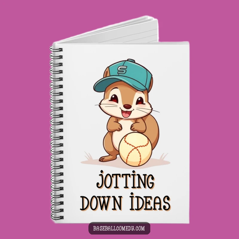 Funny Squirrel Baseball Notebook: Excited Fielder, Journal Your Adventures!