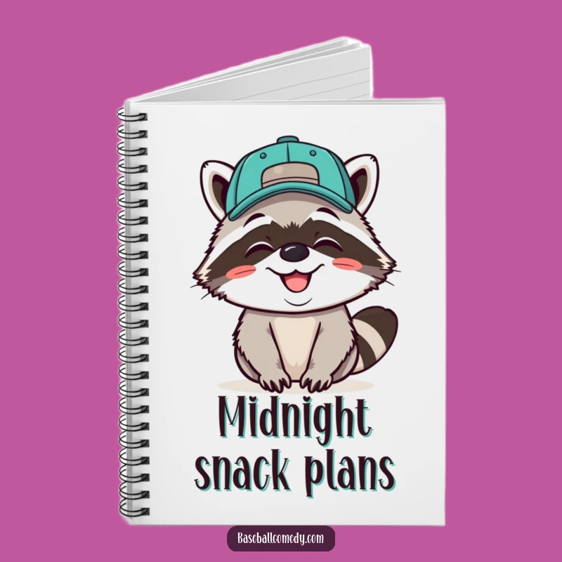 Funny Raccoon Baseball Notebook - Jot Down Your Shenanigans, Hilarious Gift Idea