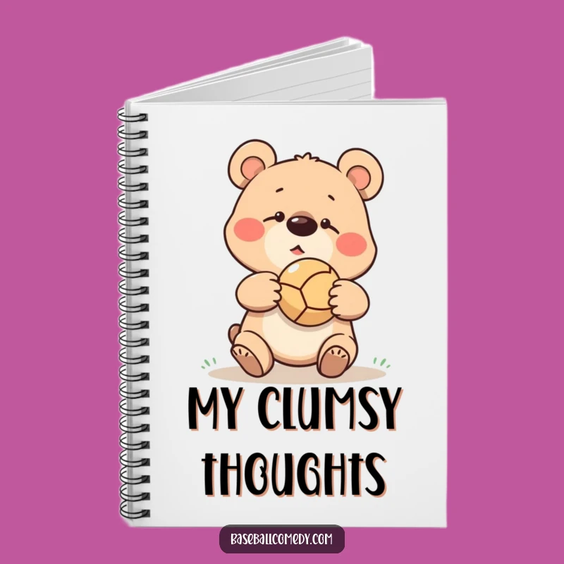Funny Bear Baseball Notebook: Goofy Mishap Journal
